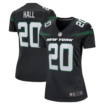 womens nike breece hall stealth black new york jets alterna